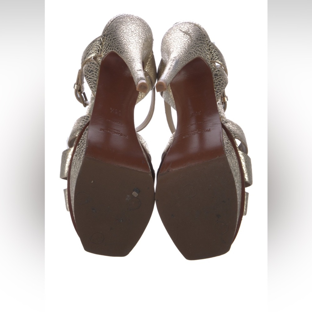 YSL tribute platform gold yves saint laurent heels - Picture 2 of 8